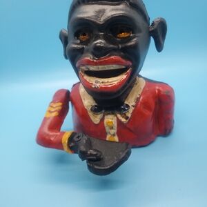 Vintage Mechanical Cast Iron Coin Bank